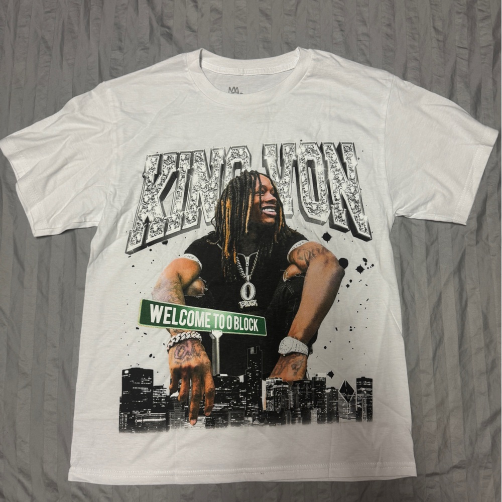 King Von “Welcome to O Block” White T-shirt Size XS NWOT